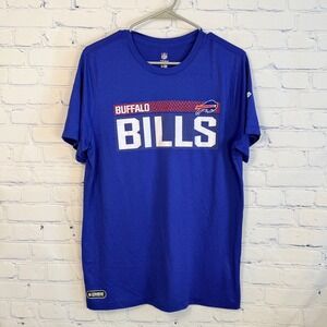 New Era Buffalo Bills NFL Combine Authentic Blue T-Shirt Mens Medium Polyester